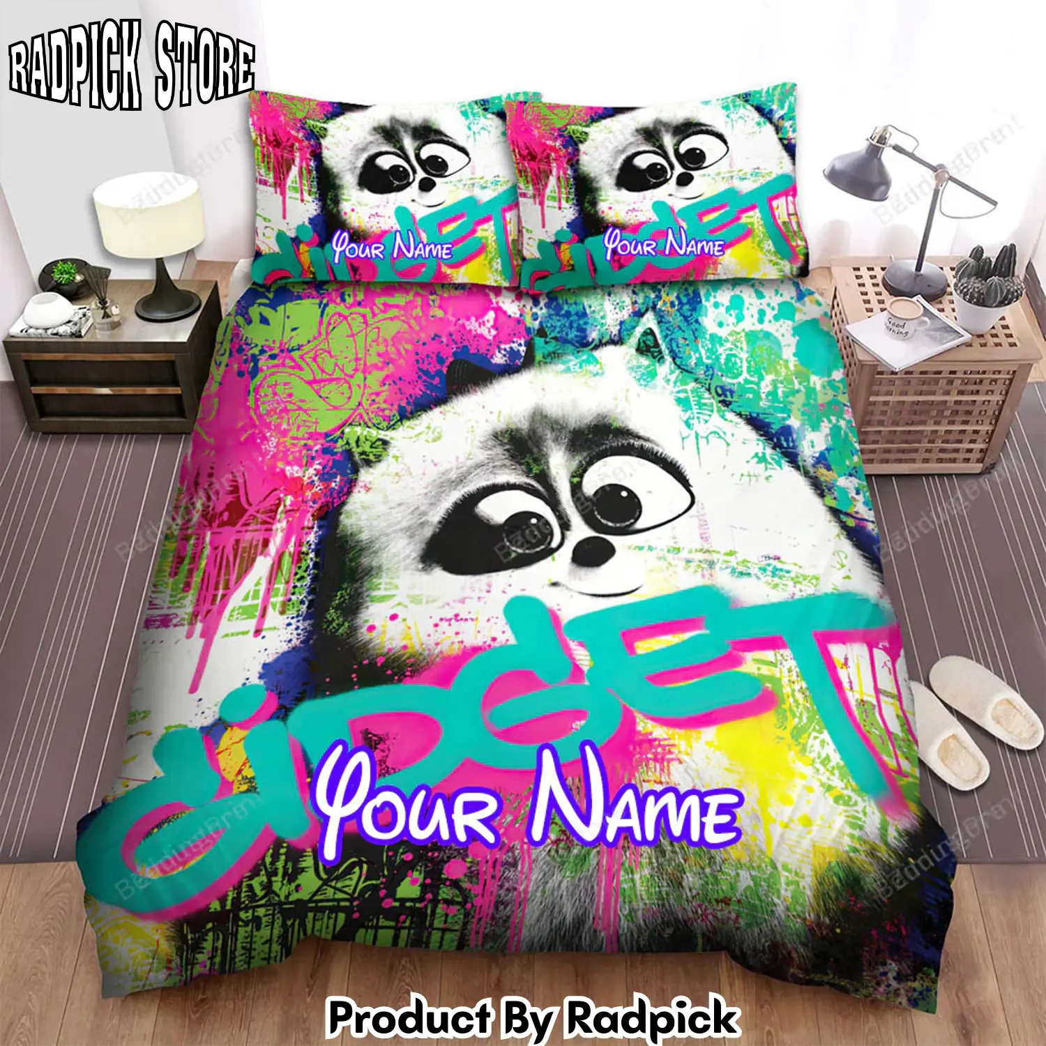 Radpick the secret life of pets 2 28201929 gidget poster artwork bed sheets duvet cover personalized name bedding sets rp327953